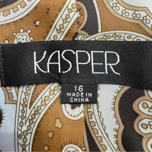 Kasper Women 2-Piece Brown Pant Blazer Suit Size 16 Business Career Professional - Picture 15 of 16